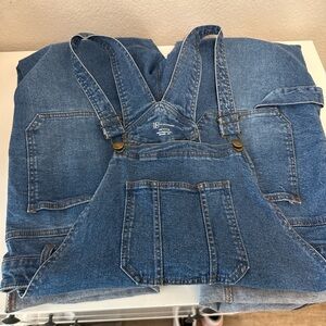 No Boundaries Blue Denim Overall Jumpsuit